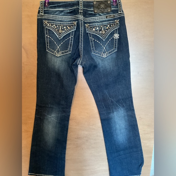 Miss Me Denim - Miss Me Dark Indigo Bootcut Jeans with Embellished Back Pockets